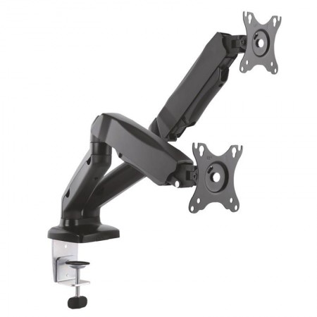 Soporte de Mesa con Contrapeso para 2 Monitores Aisens DT27TSR-045/ Giratorio/ Inclinable/ hasta 9kg