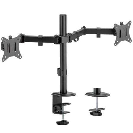 Soporte de Mesa para 2 Monitores o TV Aisens DT32TSR-149/ Giratorio/ Inclinable/ hasta 9kg