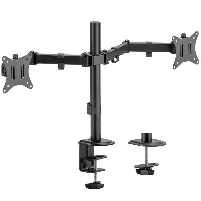 Soporte de Mesa para 2 Monitores o TV Aisens DT32TSR-149/ Giratorio/ Inclinable/ hasta 9kg