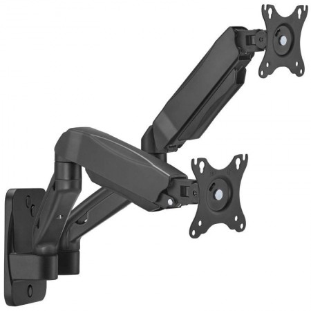 Soporte de Pared para 2 Monitores o TV Aisens WT32TSR-225/ Giratorio/ Inclinable/ hasta 9kg