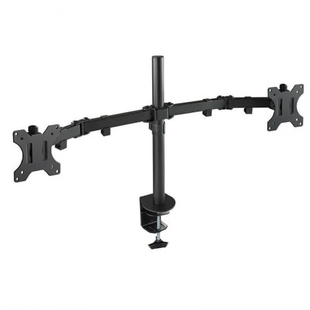 Soporte de Mesa para 2 Monitores TooQ DB1232TN-B/ Giratorio/ Inclinable/ hasta 8kg