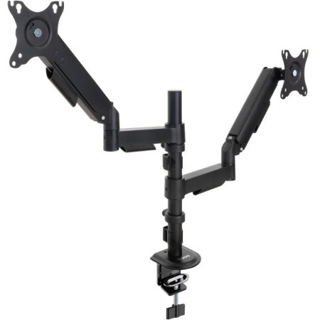 Soporte de Mesa para 2 Monitores TooQ DB1533TNR-B/ Giratorio/ Inclinable/ hasta 9kg