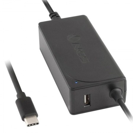 Cargador de Portátil NGS W-65W TYPE C/ 1xUSB/ 65W/ Automático/ Voltaje 12-20V