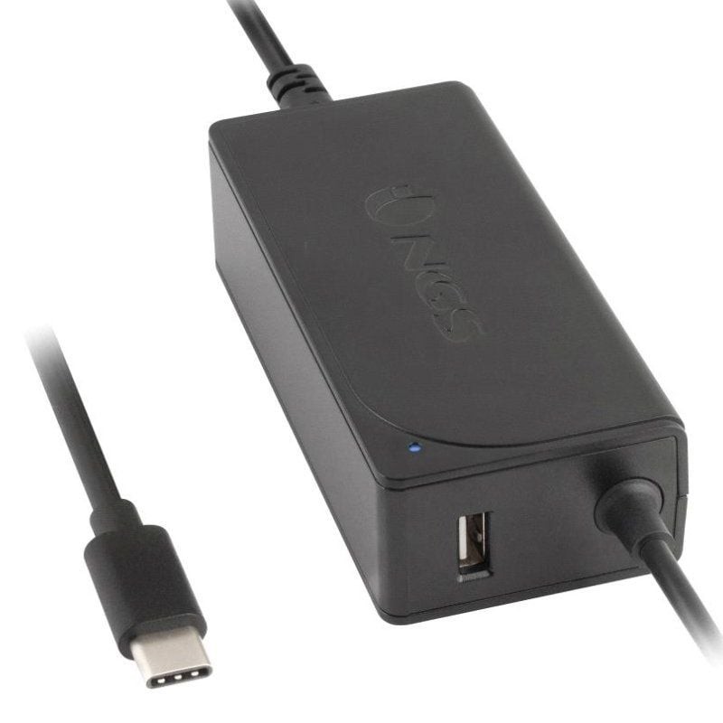 Cargador de Portátil NGS W-65W TYPE C/ 1xUSB/ 65W/ Automático/ Voltaje 12-20V