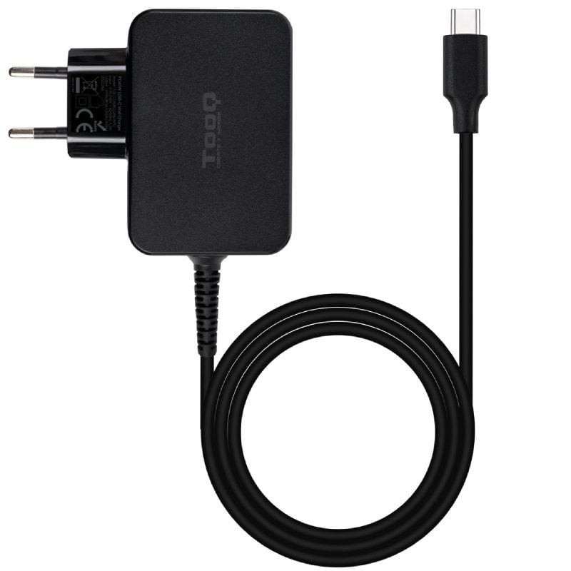 Cargador de Portátil GaN TooQ TQLC-USBCGAN45PD USB Tipo-C/ 45W/ Automático/ Voltaje 5-20V