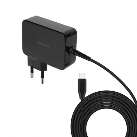 Cargador de Portátil GaN TooQ TQLC-USBCGAN90PD/ 1xUSB Tipo-C/ 90W/ Automático/ Voltaje 5-20V