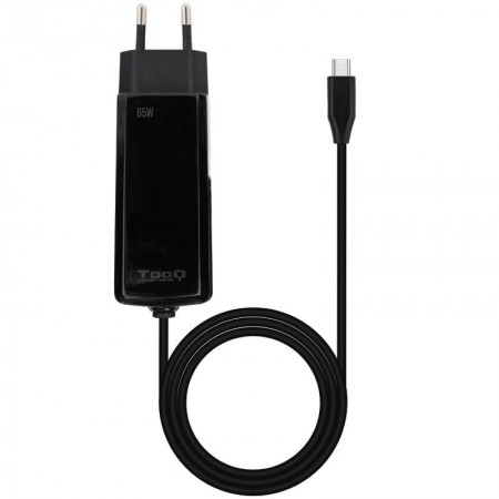 Cargador de Portátil GaN TooQ TQLC-USBCGAN65PD-C USB Tipo-C/ 65W/ Automático/ Voltaje 5-20V