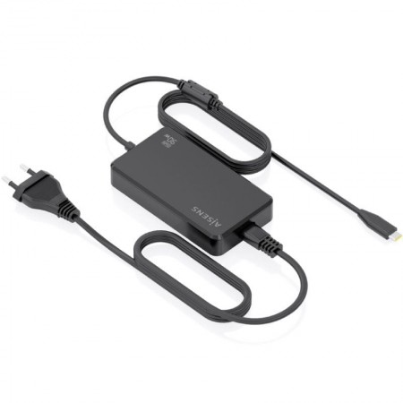 Cargador de Portátil GaN Aisens ASCH-1PD90D069-BK/ 1xUSB Tipo-C/ 90W/ Automático/ Voltaje 5-20V