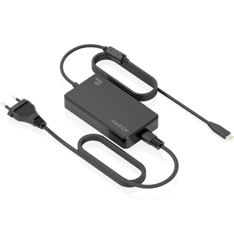 Cargador de Portátil GaN Aisens ASCH-1PD90D069-BK/ 1xUSB Tipo-C/ 90W/ Automático/ Voltaje 5-20V