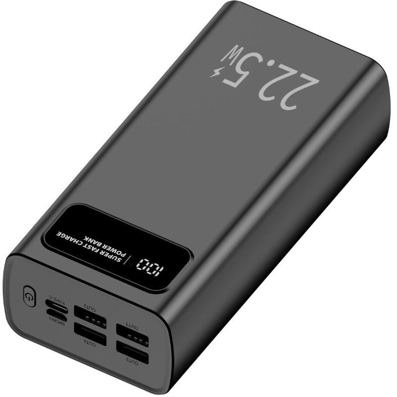 Powerbank 30000mAh Leotec LEPOW30W22W/ 22.5W/ Negra