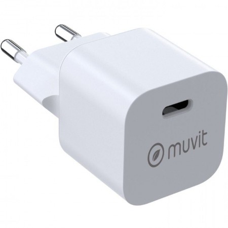 Cargador de Pared Muvit For Change MCACC0049/ 1xUSB Tipo-C/ 25W