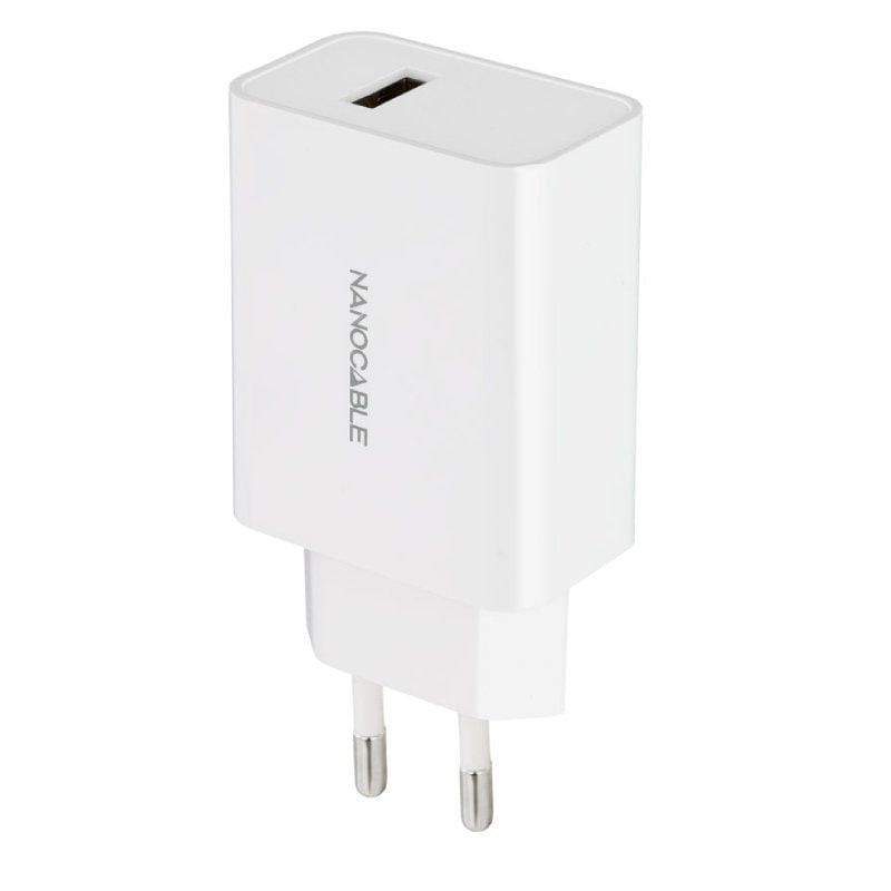 Cargador de Pared Nanocable 10.10.2003/ 1xUSB/ 10W/ Blanco
