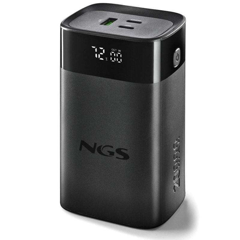 Powerbank 20000mAh NGS TWIX20/ 65W/ Compatible con Portátiles/ Negra