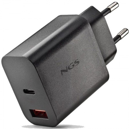 Cargador de Pared GaN NGS Era 30W/ 1xUSB Tipo-C/ 1xUSB/ 30W