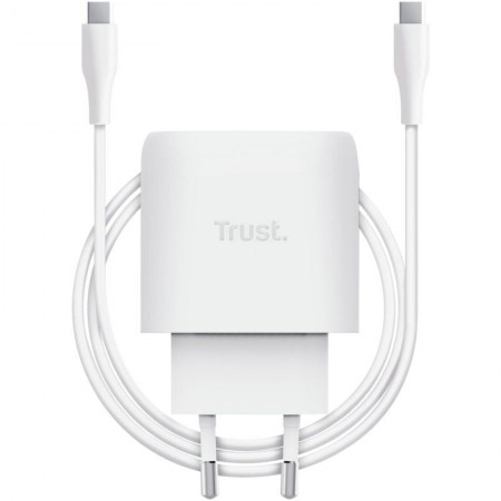 Cargador de Pared GaN Trust Maxo 45W/ 1xUSB Tipo-C/ Incluye Cable USB Tipo-C/ 45W