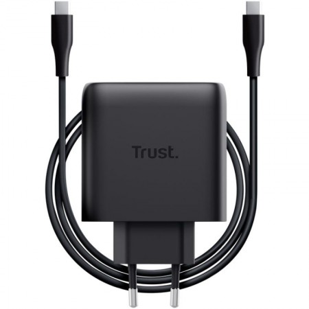 Cargador de Pared GaN Trust Maxo 65W/ 1xUSB Tipo-C/ Incluye Cable USB Tipo-C/ 65W