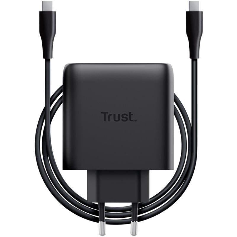 Cargador de Pared GaN Trust Maxo 65W/ 1xUSB Tipo-C/ Incluye Cable USB Tipo-C/ 65W