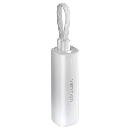 Powerbank 5000mAh Vention FHWM0/ 20W/ Gris/ Incluye Cable USB Tipo-C y Lightning