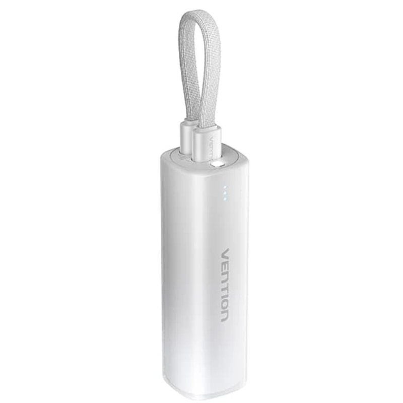Powerbank 5000mAh Vention FHWM0/ 20W/ Gris/ Incluye Cable USB Tipo-C y Lightning