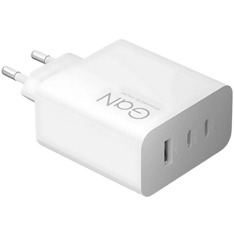 Cargador de Pared GaN Xiaomi 90W HyperCharge Power Adapter 2xUSB Tipo-C/ 1xUSB/ 90W