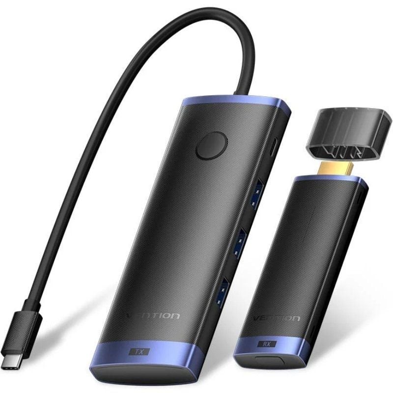 Adaptador/Transmisor de vídeo inalámbrico USB Tipo-C 3.2 - HDMI Vention TPVBB/ 60W