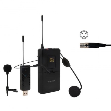Micrófono de cabeza y solapa UHF Fonestar WI-MIC