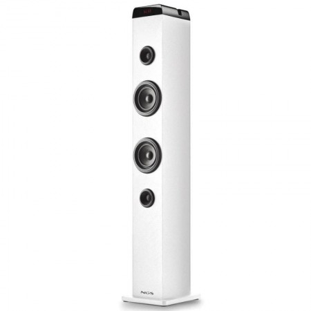 Torre de Sonido con Bluetooth NGS SKY CHARM PRO/ 80W/ 2.0/ Blanca