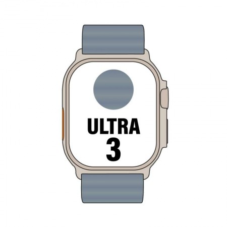 Apple Watch Ultra 3 GPS/ Cellular 49mm Caja de Titanio Natural/ Correa Ocean Azul Naútico