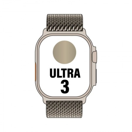 Apple Watch Ultra 3/ GPS/ Cellular/ 49mm/ Caja de Titanio Natural/ Correa Milanese L