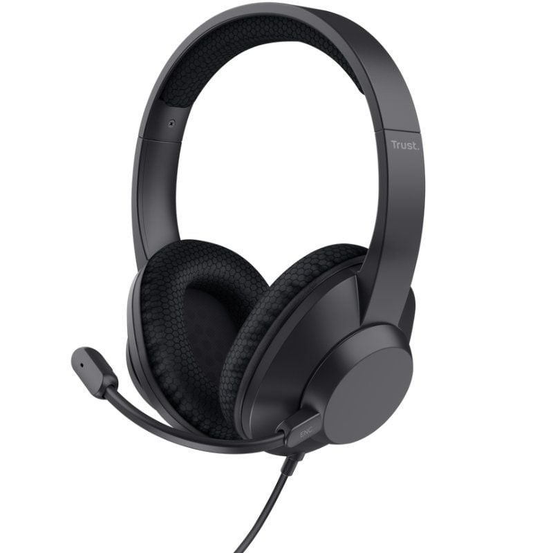 Auriculares Trust Ayda Max USB-ENC/ con Micrófono/ USB/ Negros