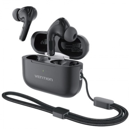 Auriculares Bluetooth Vention Echo Lite E11 Plus con estuche de carga/ Autonomía 6h/ Negros