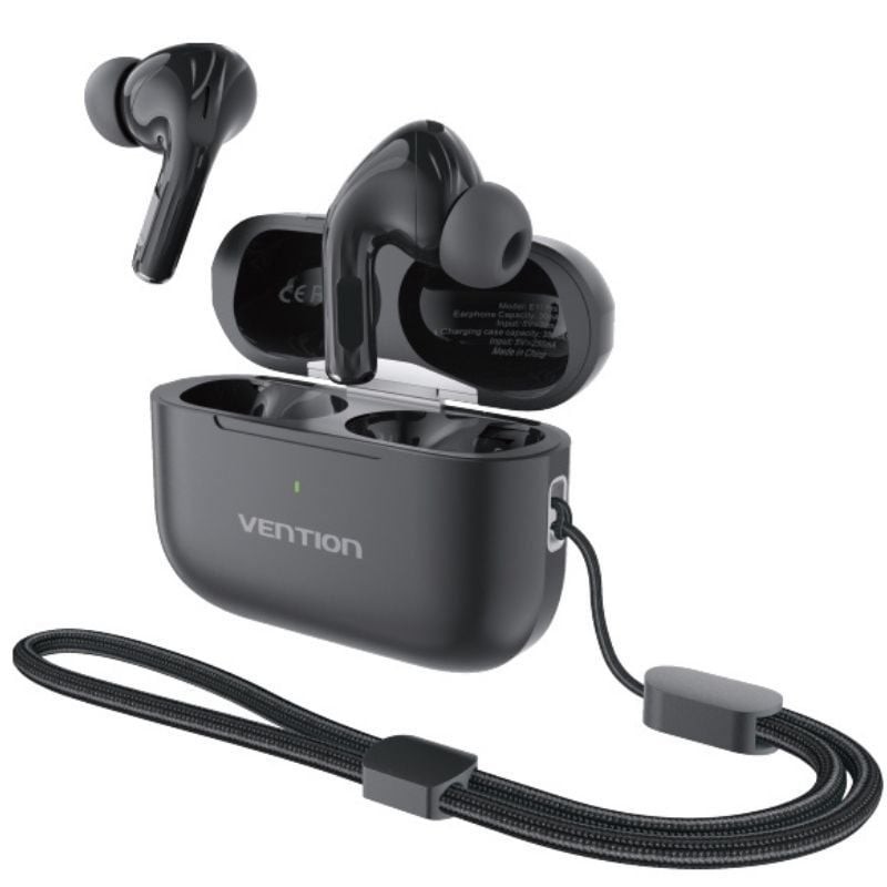 Auriculares Bluetooth Vention Echo Lite E11 Plus con estuche de carga/ Autonomía 6h/ Negros
