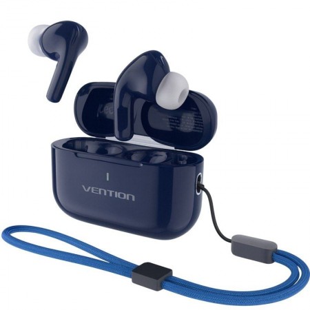 Auriculares Bluetooth Vention Echo Lite E11 Plus con estuche de carga/ Autonomía 6h/ Azules