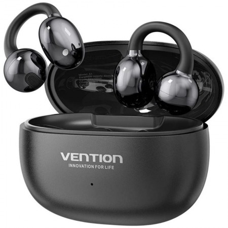 Auriculares Bluetooth Vention Echo Clip A11 Pro con estuche de carga/ Autonomía 6h/ Negro