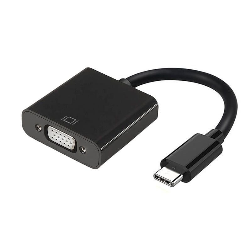 Conversor USB Tipo-C Aisens A109-0347/ USB Tipo-C - VGA Hembra/ 15cm/ Negro