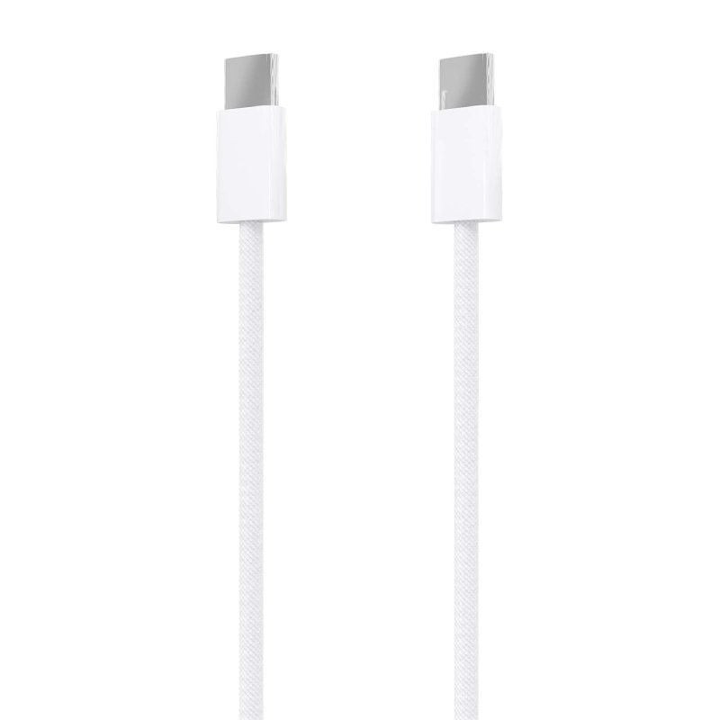 Cable USB 2.0 Tipo-C Aisens A107-0856/ USB Tipo-C Macho - USB Tipo-C Macho/ Hasta 60W/ 480Mbps/ 2m/ Blanco
