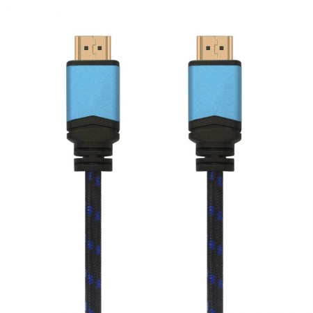 Cable HDMI 2.0 4K Aisens A120-0360/ HDMI Macho - HDMI Macho/ 10m/ Negro y Azul