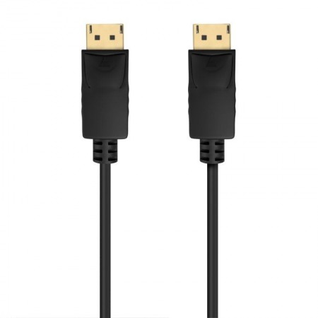 Cable DisplayPort 1.2 CCS 4K Aisens A124-0738/ DisplayPort Macho - DisplayPort Macho/ Hasta 5W/ 2300Mbps/ 1m/ Negro