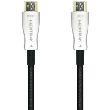 Cable HDMI 2.0 AOC 4K Aisens A148-0380/ HDMI Macho - HDMI Macho/ 50m/ Negro
