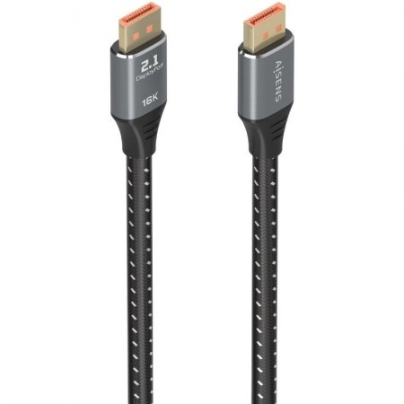 Cable DisplayPort 2.1 16K Aisens A158-0902/ DisplayPort Macho - DisplayPort Macho/ 80Gbps/ 1.5m/ Negro