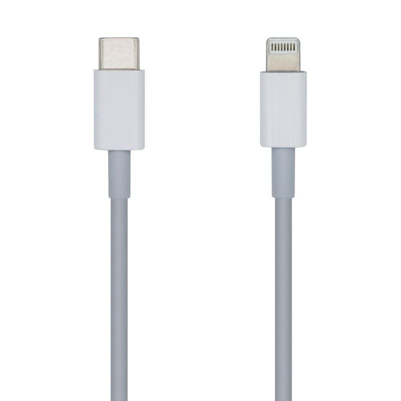 Cable USB 2.0 Tipo-C Lightning Aisens A102-0441/ Lightning Macho - USB Tipo-C Macho/ 480Mbps/ 20cm/ Blanco