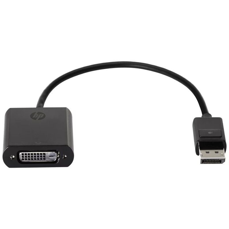 Cable Conversor HP FH973AA/ DisplayPort Macho - DVI-D Hembra/ 19cm/ Negro