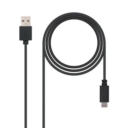 Cable USB 2.0 Nanocable 10.01.2101/ USB Tipo-C Macho - USB Macho/ 480Mbps/ 1m/ Negro