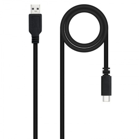 Cable USB 2.0 Nanocable 10.01.2101-L150/ USB Tipo-C Macho - USB Macho/ 480Mbps/ 1.5m/ Negro