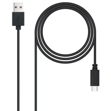 Cable USB 2.0 Nanocable 10.01.2103/ USB Macho - USB Tipo-C Macho/ 480Mbps/ 3m/ Negro