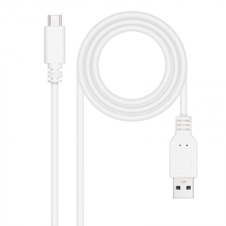 Cable USB 2.0 Nanocable 10.01.2102-W/ USB Tipo-C Macho - USB Macho/ 480Mbps/ 2m/ Blanco