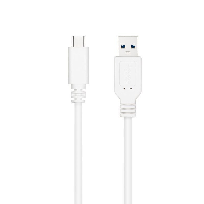 Cable USB 3.1 Tipo-C Nanocable 10.01.4001-L150-W/ USB Tipo-C Macho - USB Macho/ 10Gbps/ 1.5m/ Blanco