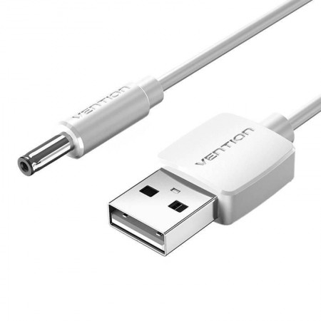 Cable Alimentación Vention CEXWF/ USB Macho - DC 3.5mm Macho/ 1m/ Blanco
