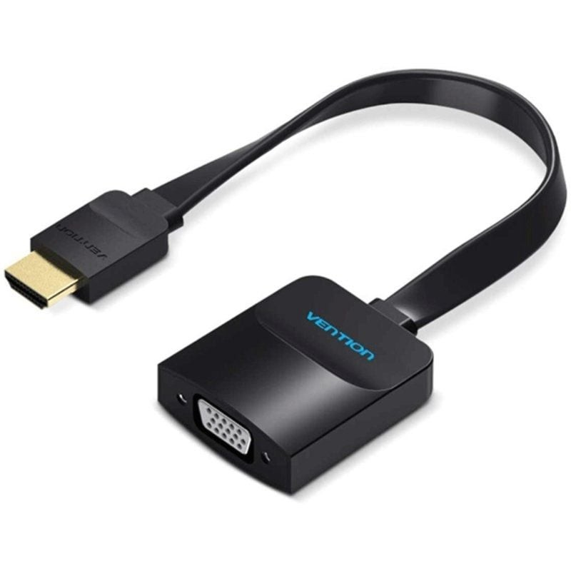 Cable Conversor Vention 74346/ HDMI Macho/ VGA Hembra - Jack 3.5 Hembra/ 20cm/ Negro