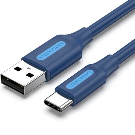 Cable USB 2.0 Tipo-C Vention COKLH/ USB Tipo-C Macho - USB Macho/ 480Mbps/ 2m/ Azul